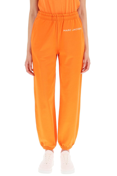 Shop Marc Jacobs Sweatpants With Logo Embroidery In Orange