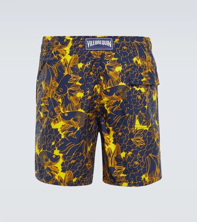 Shop Vilebrequin Moorea Printed Swim Shorts In Citron