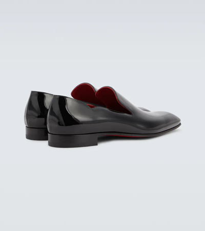 Shop Christian Louboutin Dandy Chick Patent Leather Loafers In Black/lin Loubi