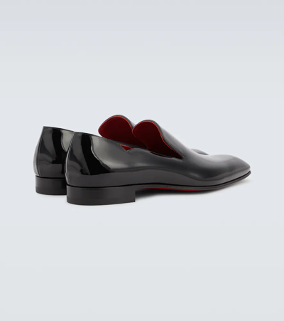 Christian Louboutin Chambelimoc Night Strass Calfskin Loafers In Black/lin Loubi