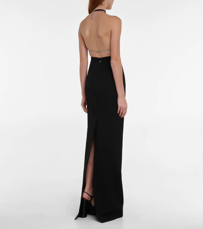Shop Saint Laurent Wool Maxi Skirt In Noir