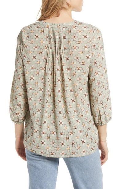 Shop Nydj High/low Crepe Blouse In Fox Cove