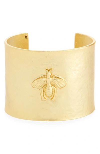 Shop Karine Sultan Bee Cuff Bracelet In Gold