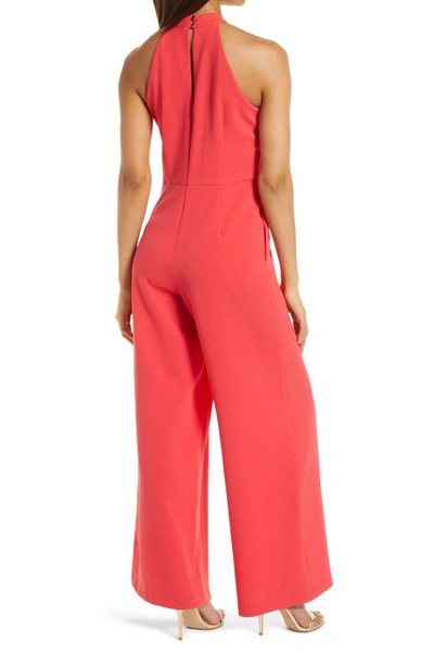 Julia Jordan Halter Neck Jumpsuit In Watermelon