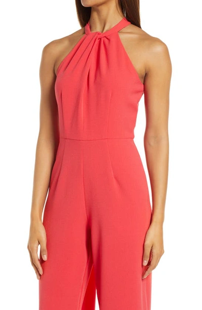 Shop Julia Jordan Halter Neck Jumpsuit In Watermelon