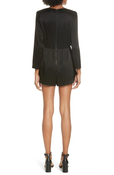 Shop Alice And Olivia Faux Wrap Minidress In Black