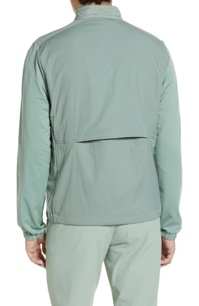 Shop Brady Zero Weight Ripstop X Performaknit Golf Jacket In Sage