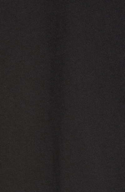 Frame Black Cotton V-neck T-shirt In Noir