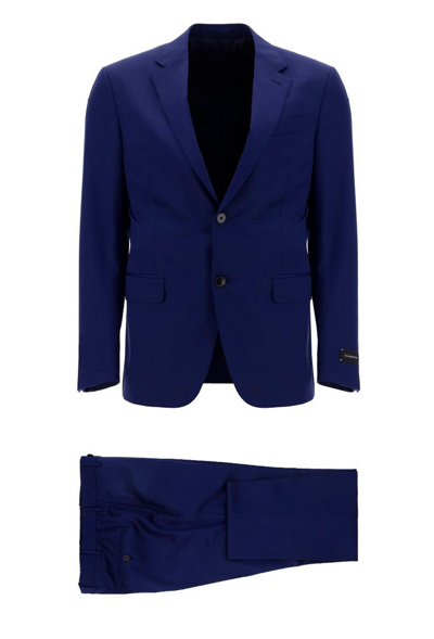 Shop Ermenegildo Zegna Single Breasted Suit In Blue