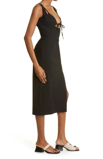 Shop Paloma Wool Endy Two-piece Stretch Cotton & Linen Dress In Black
