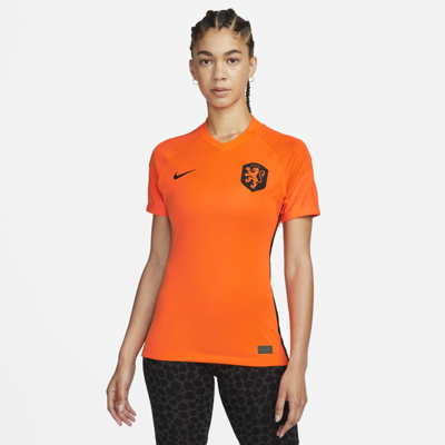 Shop Nike Netherlands 2022 Stadium Home  Women's Dri-fit Soccer Jersey In Orange