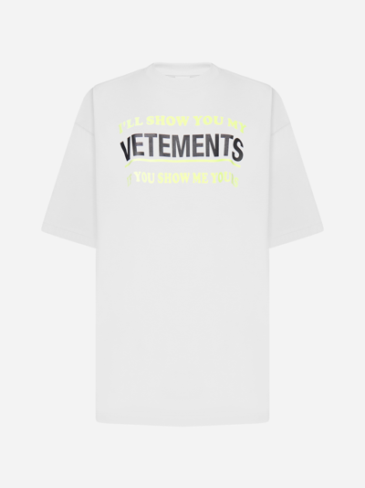Shop Vetements Show Me Your  Cotton T-shirt