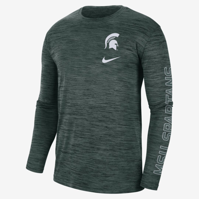 Shop Nike Men's College Legend (michigan State) Long-sleeve Graphic T-shirt In Green
