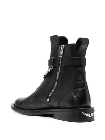 Shop Zadig & Voltaire Laureen Chain-link Ankle Boots In Black