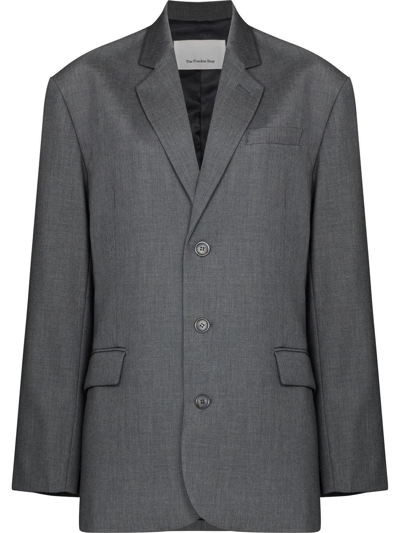 The Frankie Shop Gelso Oversized Tencel Lyocell-blend Blazer In Grau