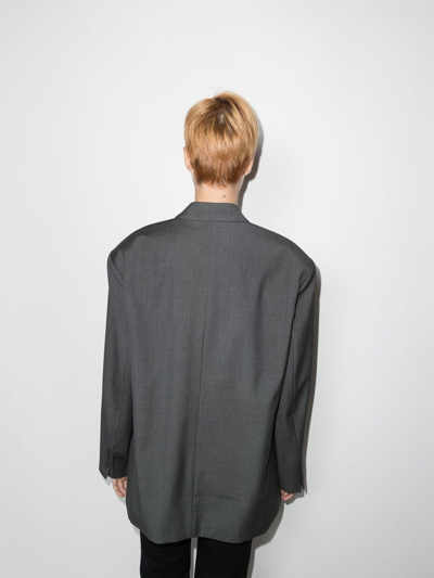 The Frankie Shop Gelso Oversized Tencel Lyocell-blend Blazer In Grau