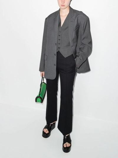 The Frankie Shop Gelso Oversized Tencel Lyocell-blend Blazer In Grau