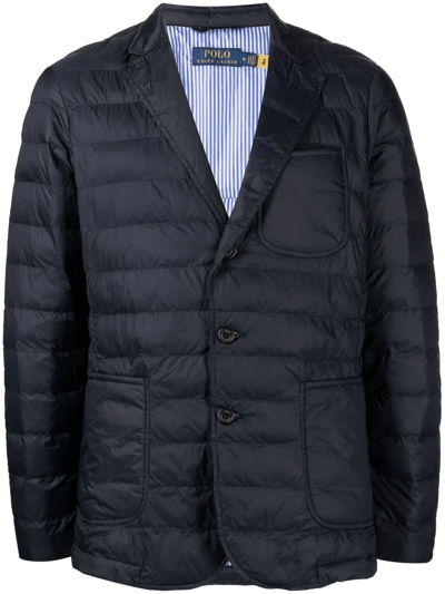 Polo Ralph Lauren Quilted Single breasted Blazer In Blue ModeSens