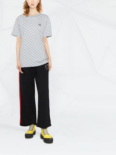 Karl Lagerfeld Jersey Cropped-leg Culottes In Black