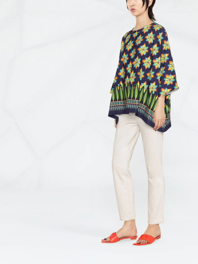 Shop La Doublej Meditation Graphic-print Tunic In Blau