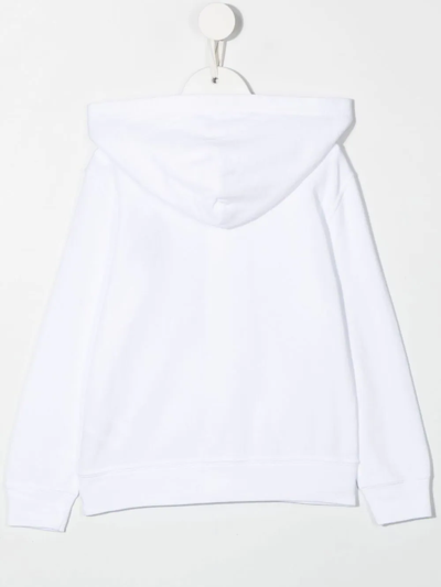 Polo Ralph Lauren Big Pony-embroidered Zip-up Hoodie In Weiss