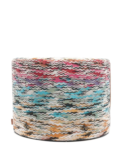 Missoni Striped Foot Stool In Blue