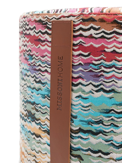 Missoni Striped Foot Stool In Blue