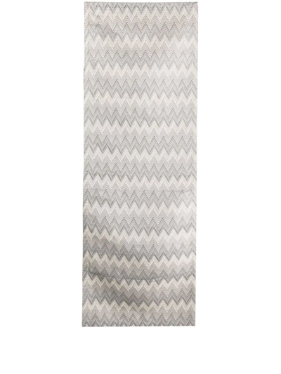 Missoni Stripe-pattern Table Cloth In Grey
