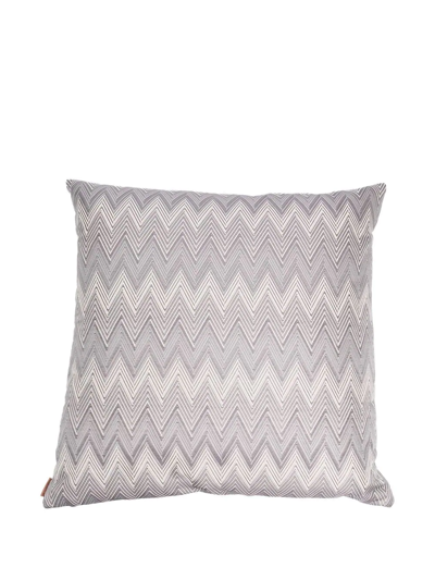 Missoni Zig-zag Print Cushion In Grey
