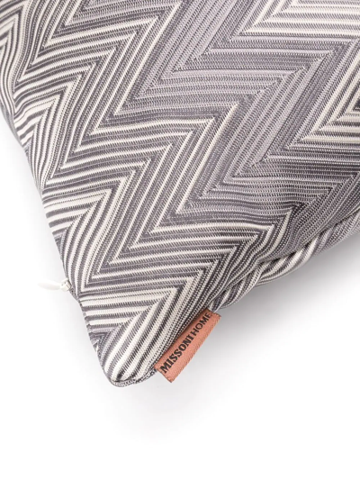 Missoni Zig-zag Print Cushion In Grey