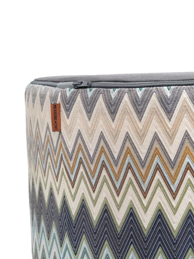 Missoni Stripe-pattern Foot Stool In Blue