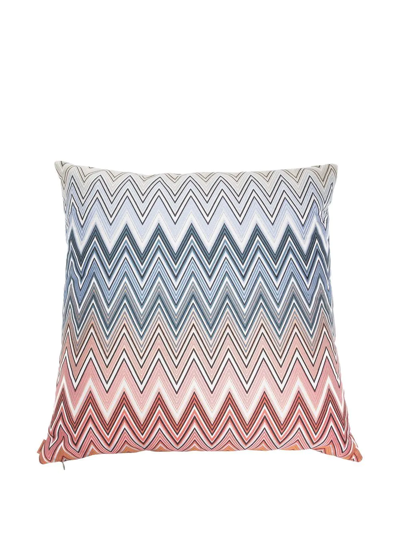 Shop Missoni Jarris Patterned Cushion In Pink