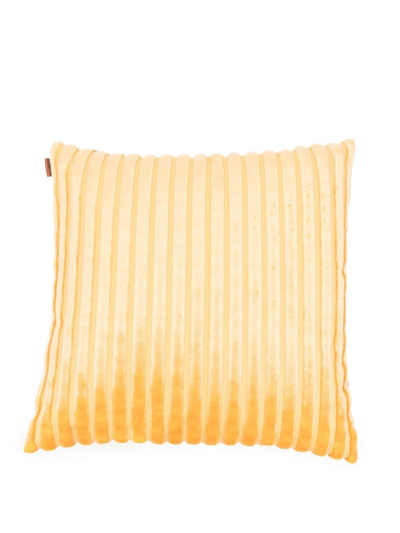 Shop Missoni Ribbed 40cmx40cm Cushion In Yellow