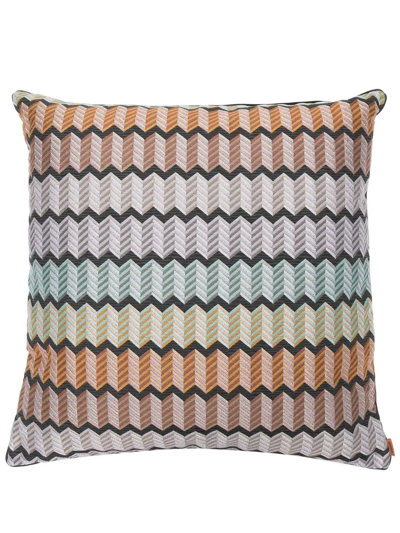 Shop Missoni Decorative Abstract-pattern Cushions In Orange