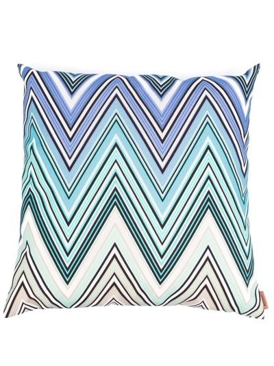 Shop Missoni Kew 40cmx40cm Outdoor Cushion In Blue