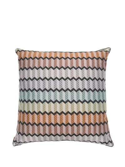 Shop Missoni Decorative Abstract-pattern Cushions In Orange