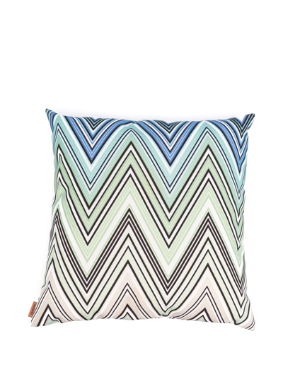 Shop Missoni Kew 40cmx40cm Outdoor Cushion In Blue