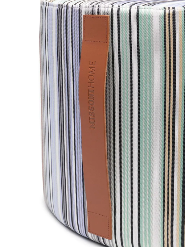 Missoni Home stripe-pattern foot stool - Green