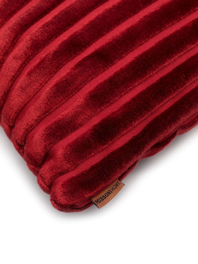 Missoni Panelled-design Cushion In Red