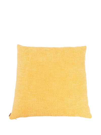 Missoni Ribbed Square Cushion In Yellow