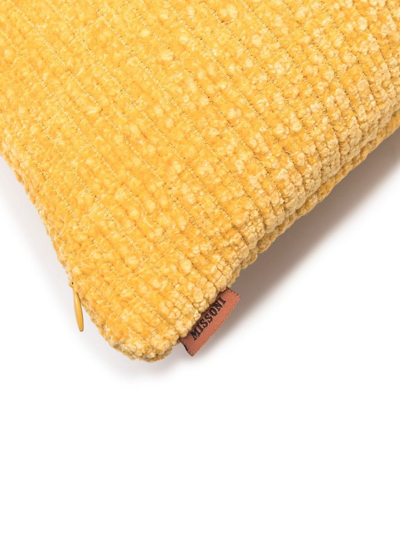 Missoni Ribbed Square Cushion In Yellow