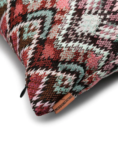 Missoni Decorative Abstract-pattern Cushion In Purple