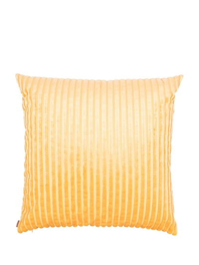 Shop Missoni Ribbed-velvet Feather-down Cushion In Orange