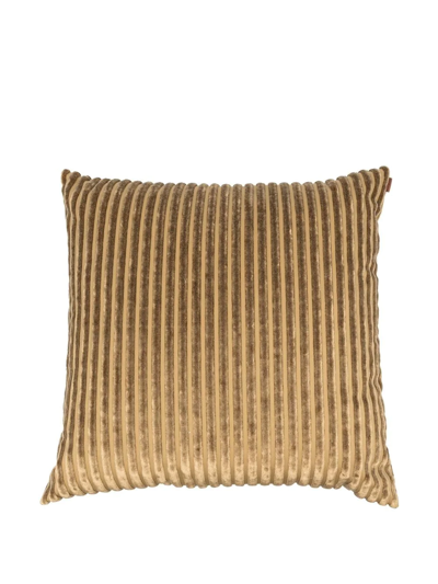 Missoni Rabat Ribbed Velvet Cushion In Green