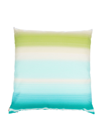 Missoni Tonga Gradient-effect Cushion In Blue