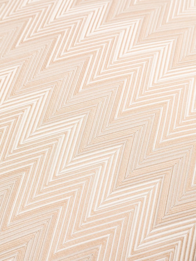 Missoni Zig-zag Embroidered Cushion In Neutrals