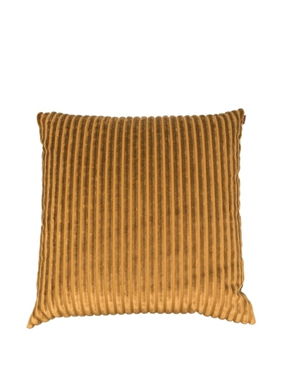 Shop Missoni Rabat Ribbed Velvet Cushion In Yellow
