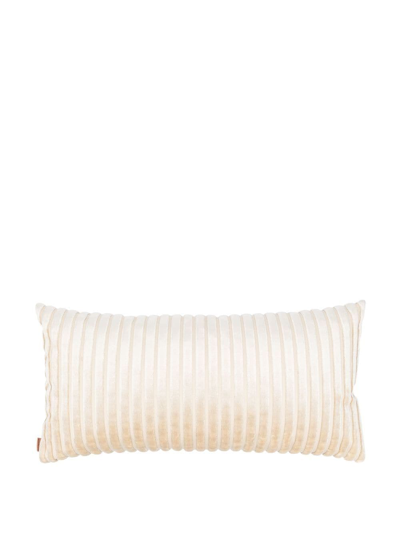 Missoni Ribbed Velvet Cushion In Neutrals