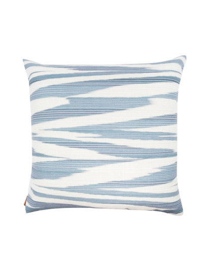 Shop Missoni Atacama Striped Cushion In Blue