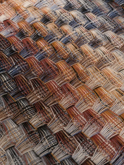Missoni Interwoven-knit Design Blanket In Brown